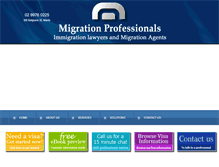 Tablet Screenshot of migrationprofessionals.com.au